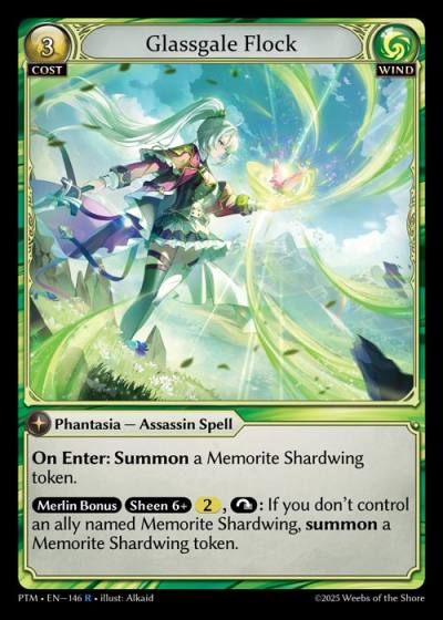 Glassgale Flock PTM-EN-146-Foil-Rare (R) - Phantom Monarchs - Grand Archive Card