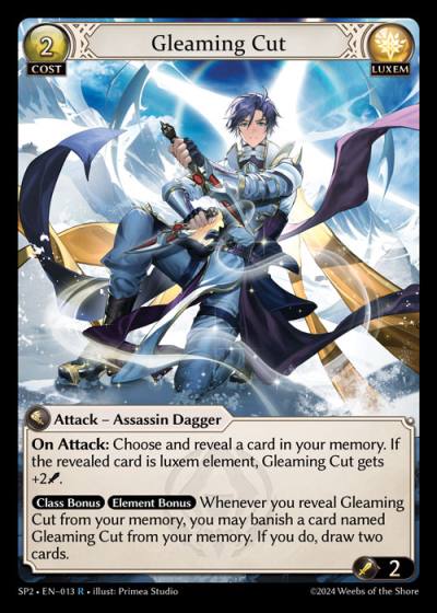 Gleaming Cut SP2-EN-013-Normal-Rare (R) - Supporter Pack 2 - Grand Archive Card