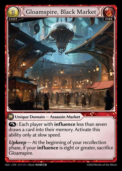 Gloamspire, Black Market ALC-EN-111-Foil-Super Rare (SR) - Alchemical Revolution - Grand Archive Card
