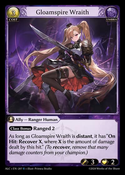 Gloamspire Wraith ALC-EN-207-Foil-Rare (R) - Alchemical Revolution - Grand Archive Card