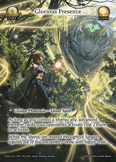 Glorious Presence HVN 1st-EN-196-Foil-Ultra Rare (UR) - Abyssal Heaven First Edition - Grand Archive Card