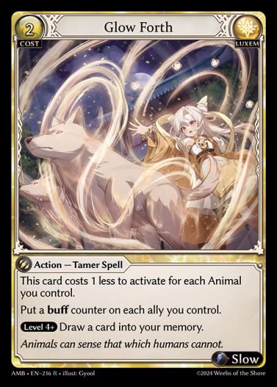 Glow Forth AMB-EN-216-Normal-Rare (R) - Mortal Ambition - Grand Archive Card