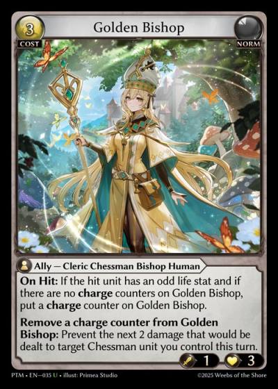 Golden Bishop PTM-EN-035-Foil-Uncommon (U) - Phantom Monarchs - Grand Archive Card