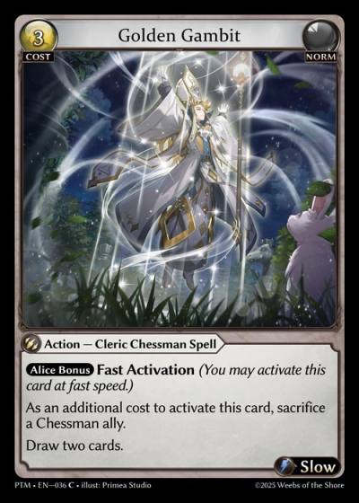 Golden Gambit PTM-EN-036-Foil-Common (C) - Phantom Monarchs - Grand Archive Card
