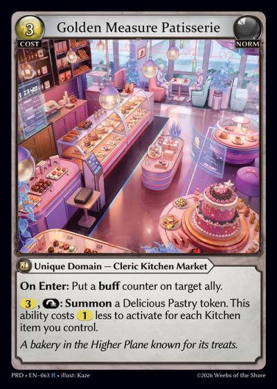 Golden Measure Patisserie PRD-EN-063-Foil-Rare (R) - .asphodel/paradise - Grand Archive Card