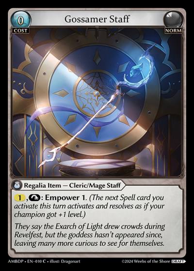 Gossamer Staff AMBDP-EN-010-Normal-Common (C) - Mortal Ambition Draft Pack - Grand Archive Card
