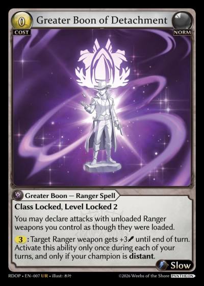 Greater Boon of Detachment RDOP-EN-007-Normal-Ultra Rare (UR) - Radiant Origins: Pantheon - Grand Archive Card