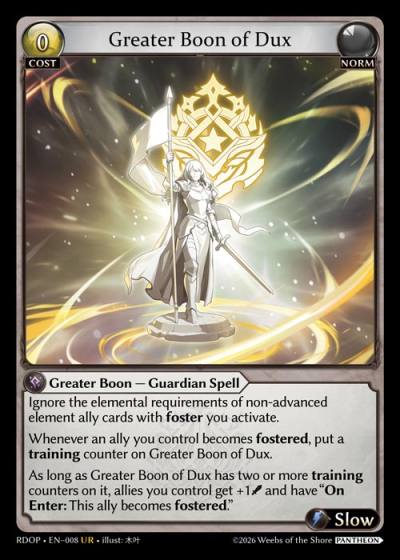 Greater Boon of Dux RDOP-EN-008-Normal-Ultra Rare (UR) - Radiant Origins: Pantheon - Grand Archive Card