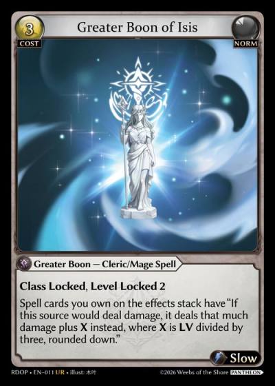 Greater Boon of Isis RDOP-EN-011-Normal-Ultra Rare (UR) - Radiant Origins: Pantheon - Grand Archive Card