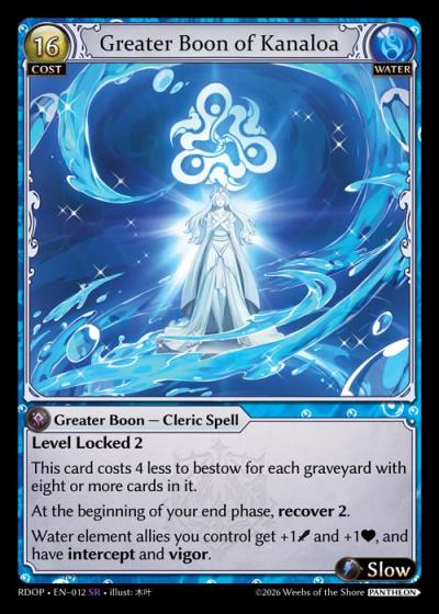 Greater Boon of Kanaloa RDOP-EN-012-Normal-Super Rare (SR) - Radiant Origins: Pantheon - Grand Archive Card