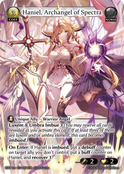 Haniel, Archangel of Spectra RDO 1st-EN-088-Foil-Ultra Rare (UR) - Radiant Origins First Edition - Grand Archive Card