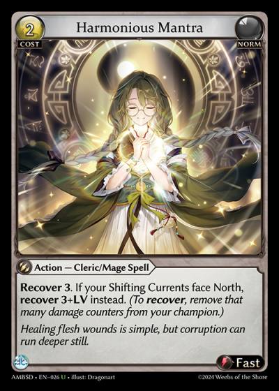 Harmonious Mantra AMBSD-EN-026-Normal-Uncommon (U) - Mortal Ambition Starter Decks - Grand Archive Card