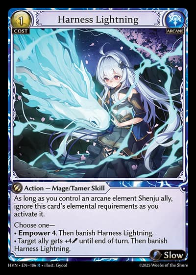 Harness Lightning HVN-EN-186-Foil-Rare (R) - Abyssal Heaven - Grand Archive Card
