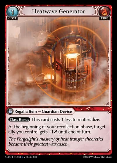 Heatwave Generator ALC-EN-033-Foil-Rare (R) - Alchemical Revolution - Grand Archive Card