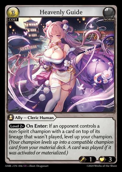 Heavenly Guide AMB-EN-046-Normal-Super Rare (SR) - Mortal Ambition - Grand Archive Card