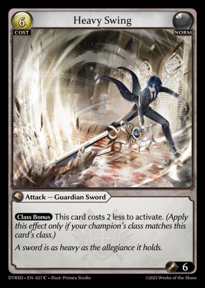 Heavy Swing DTRSD-EN-027-Normal-Common (C) - Distorted Reflections Starter Decks - Grand Archive Card