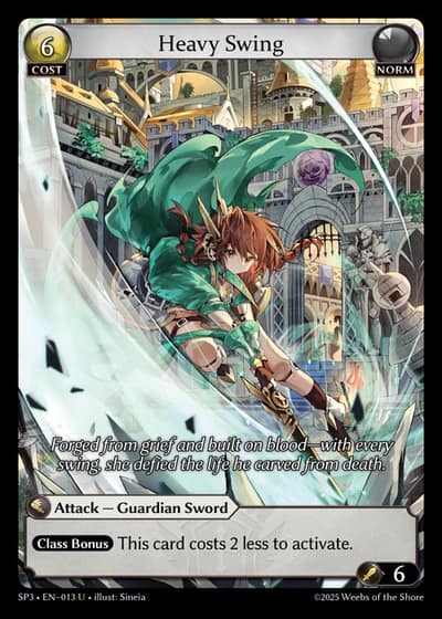 Heavy Swing SP3-EN-013-Foil-Uncommon (U) - Supporter Pack 3 - Grand Archive Card