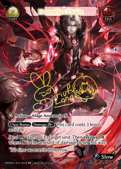 Hemoflux Drain PRDSD-EN-059-Foil-Common (C) - .asphodel/paradise Starter Decks - Grand Archive Card