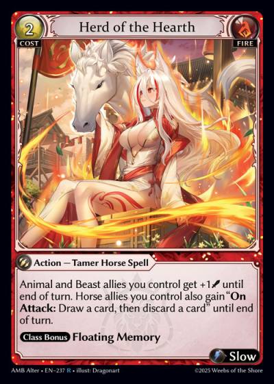 Herd of the Hearth AMB Alter-EN-237-Foil-Rare (R) - Mortal Ambition Alter Edition - Grand Archive Card