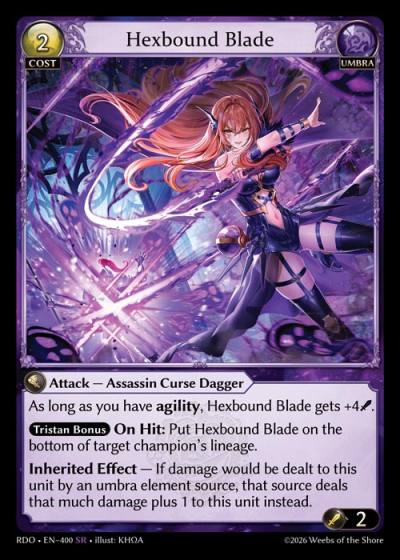 Hexbound Blade RDO-EN-400-Foil-Super Rare (SR) - Radiant Origins - Grand Archive Card