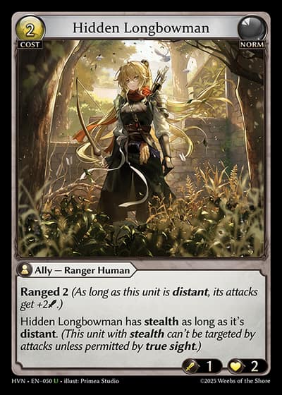 Hidden Longbowman HVN-EN-050-Foil-Uncommon (U) - Abyssal Heaven - Grand Archive Card