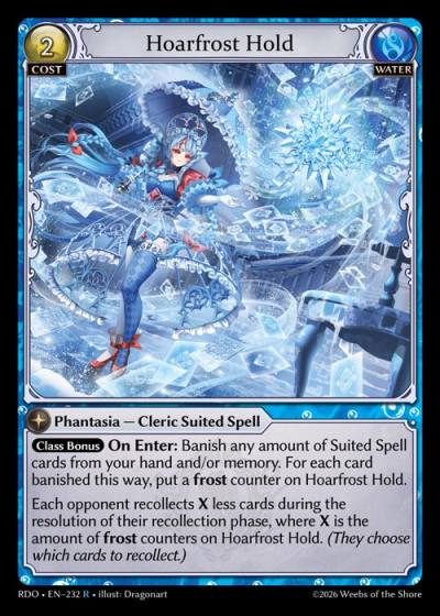 Hoarfrost Hold RDO-EN-232-Foil-Rare (R) - Radiant Origins - Grand Archive Card