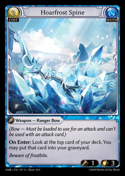 Hoarfrost Spine AMB-EN-137-Normal-Uncommon (U) - Mortal Ambition - Grand Archive Card