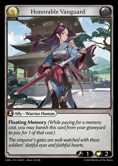 Honorable Vanguard AMB-EN-048-Normal-Common (C) - Mortal Ambition - Grand Archive Card