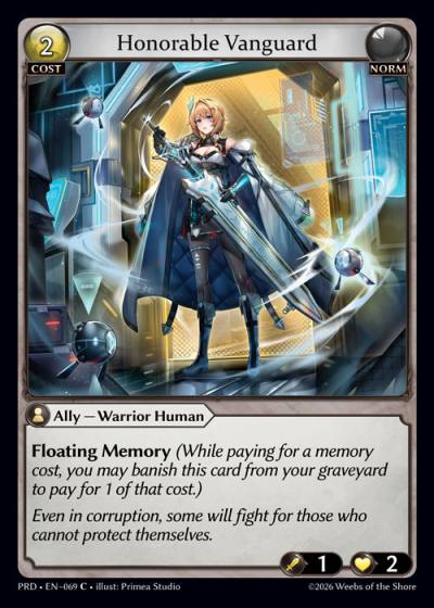 Honorable Vanguard PRD-EN-069-Foil-Common (C) - .asphodel/paradise - Grand Archive Card