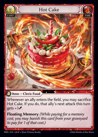 Hot Cake PRD-EN-120-Foil-Common (C) - .asphodel/paradise - Grand Archive Card