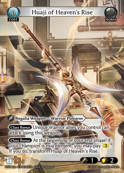 Huaji of Heaven's Rise HVN 1st-EN-014-Foil-Ultra Rare (UR) - Abyssal Heaven First Edition - Grand Archive Card