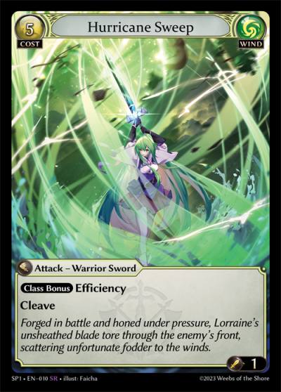Hurricane Sweep SP1-EN-010-Normal-Super Rare (SR) - Supporter Pack 1 - Grand Archive Card