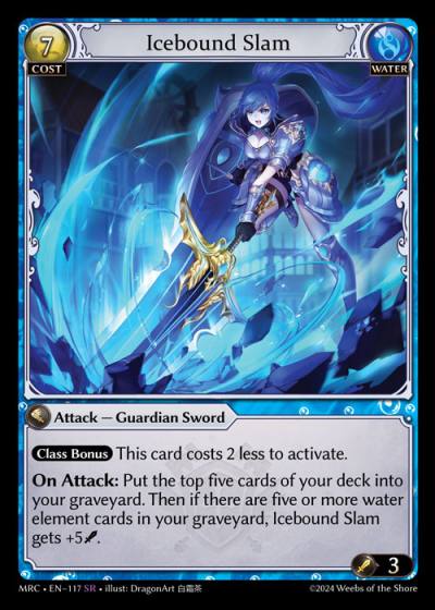 Icebound Slam MRC-EN-117-Foil-Super Rare (SR) - Mercurial Heart - Grand Archive Card