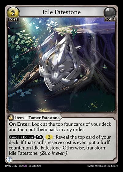 Idle Fatestone HVN-EN-052-Foil-Super Rare (SR) - Abyssal Heaven - Grand Archive Card