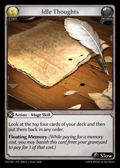 Idle Thoughts ALCSD-EN-048-Normal-Common (C) - Alchemical Revolution Starter Decks - Grand Archive Card