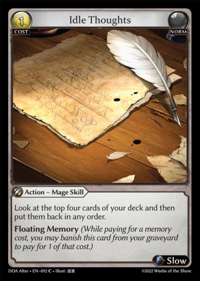 Idle Thoughts DOA Alter-EN-092-Foil-Common (C) - Dawn of Ashes Alter Edition - Grand Archive Card