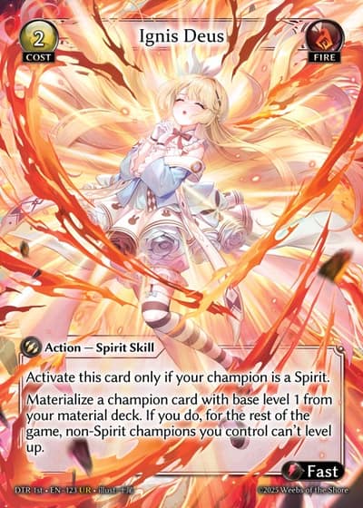 Ignis Deus DTR 1st-EN-123-Foil-Ultra Rare (UR) - Distorted Reflections First Edition - Grand Archive Card