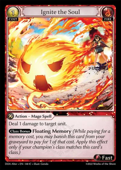 Ignite the Soul DOA Alter-EN-140-Normal-Common (C) - Dawn of Ashes Alter Edition - Grand Archive Card