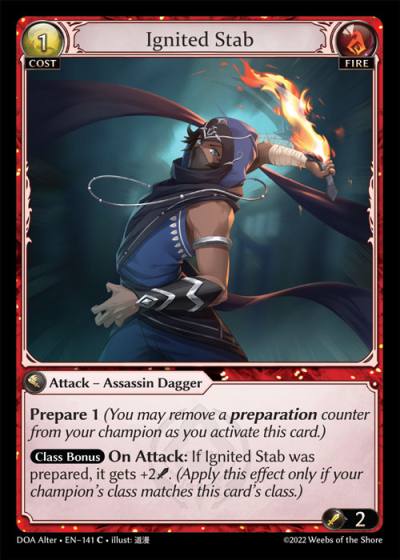 Ignited Stab DOA Alter-EN-141-Normal-Common (C) - Dawn of Ashes Alter Edition - Grand Archive Card