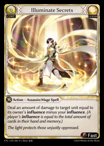 Illuminate Secrets FTC-EN-087-Normal-Rare (R) - Fractured Crown - Grand Archive Card