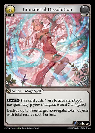 Immaterial Dissolution HVN-EN-053-Foil-Uncommon (U) - Abyssal Heaven - Grand Archive Card