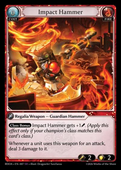 Impact Hammer RDOA-EN-007-Foil-Super Rare (SR) - Radiant Origins: Armaments - Grand Archive Card