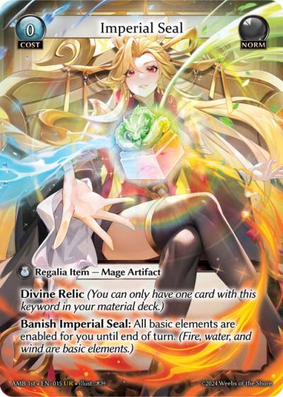 Imperial Seal AMB 1st-EN-015-Foil-Ultra Rare (UR) - Mortal Ambition First Edition - Grand Archive Card