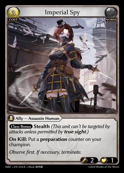 Imperial Spy MRC-EN-056-Normal-Common (C) - Mercurial Heart - Grand Archive Card