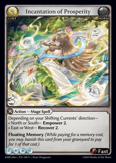 Incantation of Prosperity AMB Alter-EN-240-Foil-Uncommon (U) - Mortal Ambition Alter Edition - Grand Archive Card