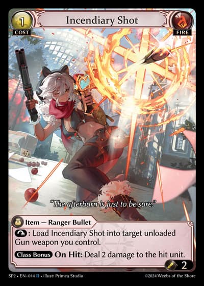 Incendiary Shot SP2-EN-014-Foil-Rare (R) - Supporter Pack 2 - Grand Archive Card