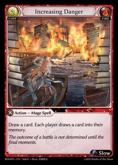 Increasing Danger RDOPD-EN-136B-Normal-Common (C) - Radiant Origins Pantheon Decks - Grand Archive Card