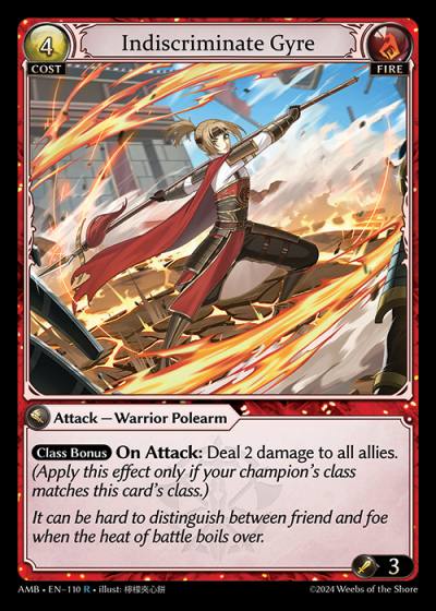 Indiscriminate Gyre AMB-EN-110-Normal-Rare (R) - Mortal Ambition - Grand Archive Card