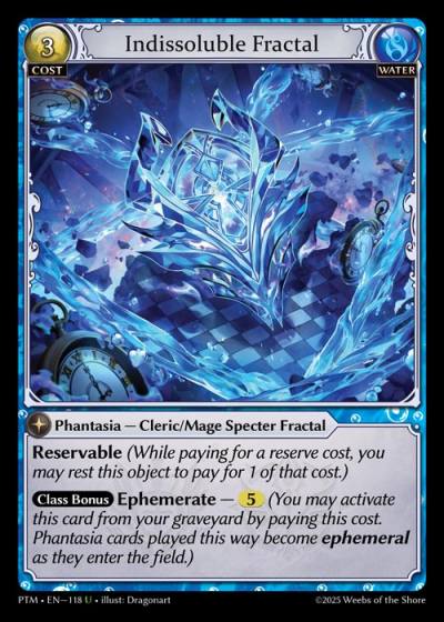 Indissoluble Fractal PTM-EN-118-Foil-Uncommon (U) - Phantom Monarchs - Grand Archive Card