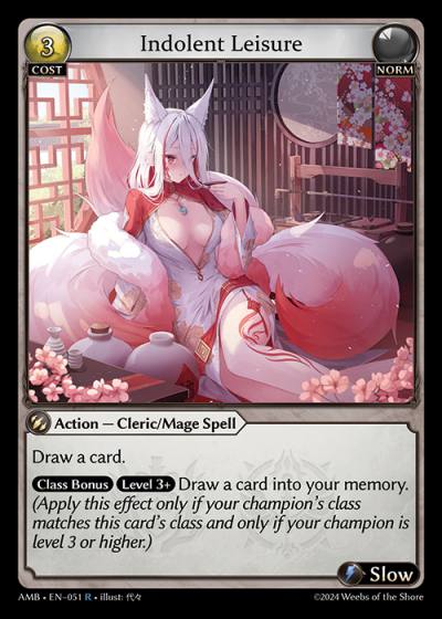 Indolent Leisure AMB-EN-051-Normal-Rare (R) - Mortal Ambition - Grand Archive Card